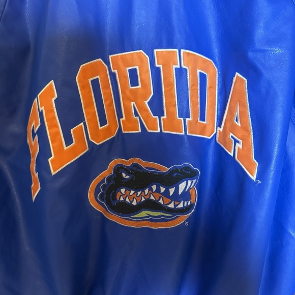 University Of Florida Gators Vintage Steve & Barry's Faux  Leather Jacket Size M - Picture 12 of 16